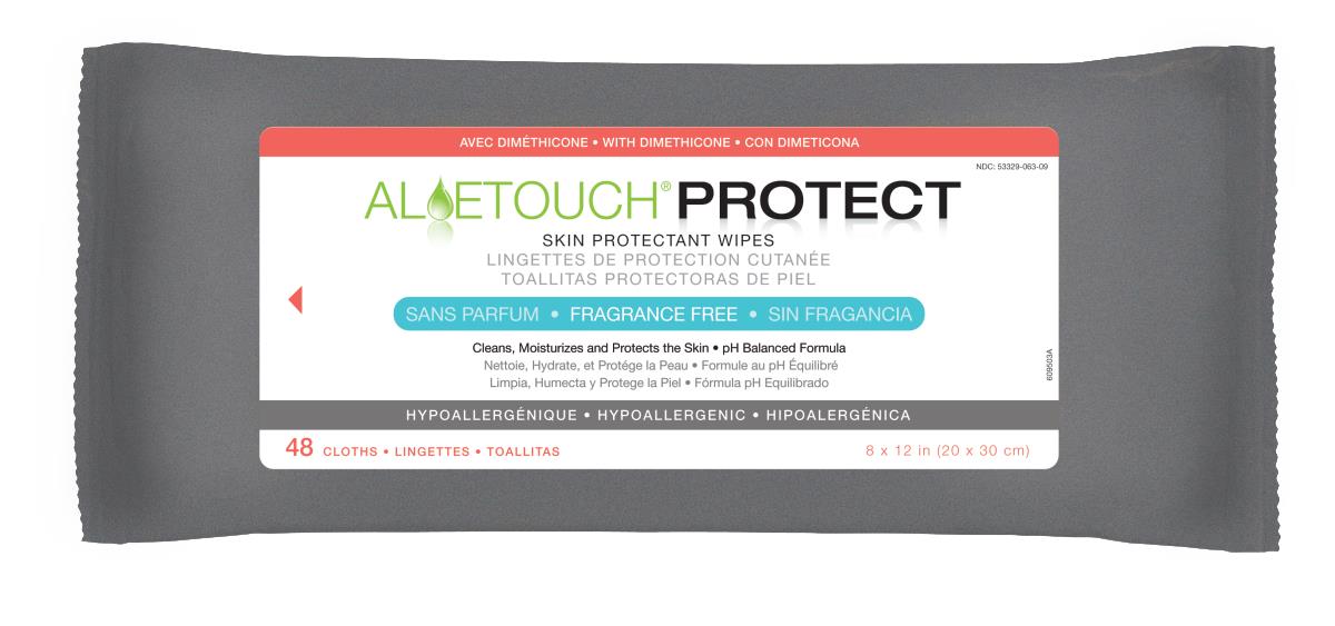 Aloetouch Protect Barrier Cream Cloths Wipe Dimeth 24/pack