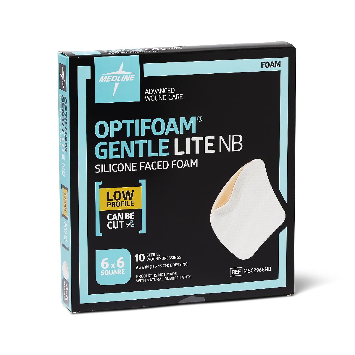Optifoam Gentle Lite Foam Dressings Non-Bordered 6 x 6