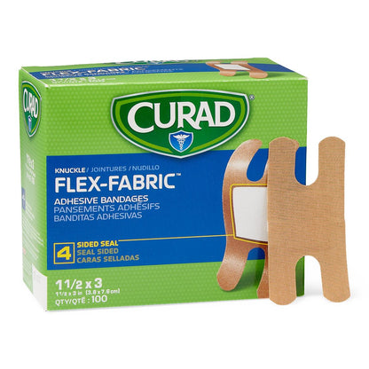 Curad Flex-Fabric Bandages Adhesive Fabric Knuckle Sterile
