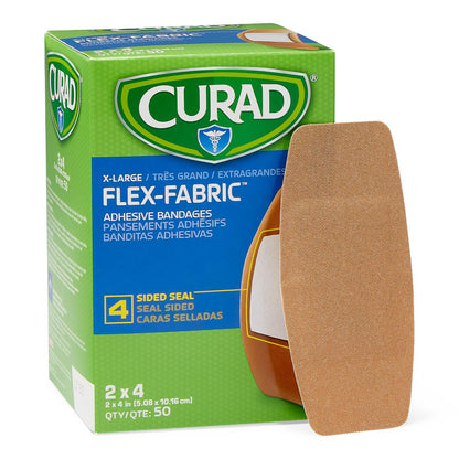 Curad Flex-Fabric Bandages Adhesve Fabric 2" x 4" St 50/box