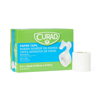 Curad Paper Adhesive Tape Hypo 2" x 10yd 1roll