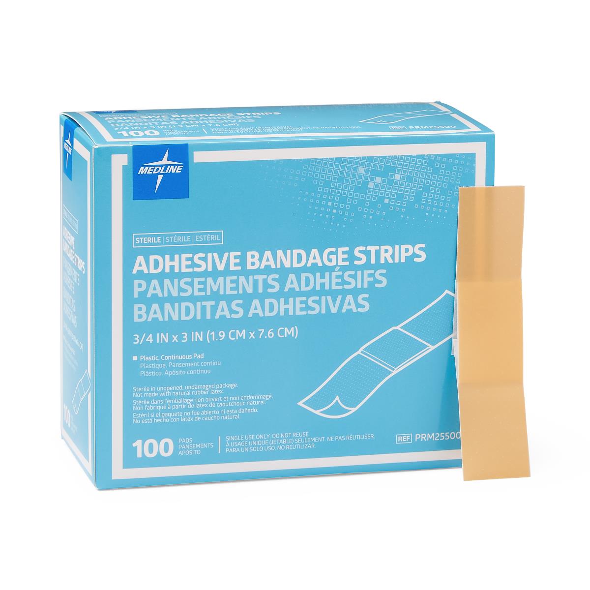 Plastic Adhesive Bandages 3/4" x 3" St