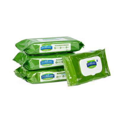 Fitright Aloe Personal Cleansing Wipes Wipe Wet Scented 8 x 10" 68/pack