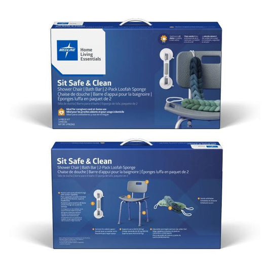 Sit Safe and Clean Kit for Caregivers 3 Piece Shower Chair (1 Each)
