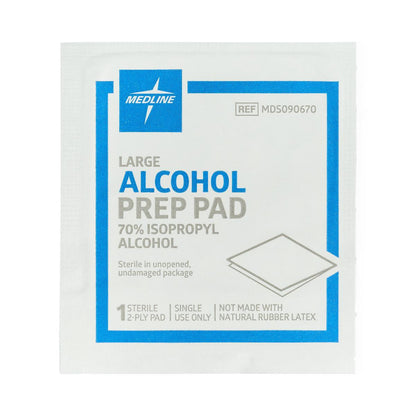 Sterile Alcohol Prep Pads Large 2-Ply