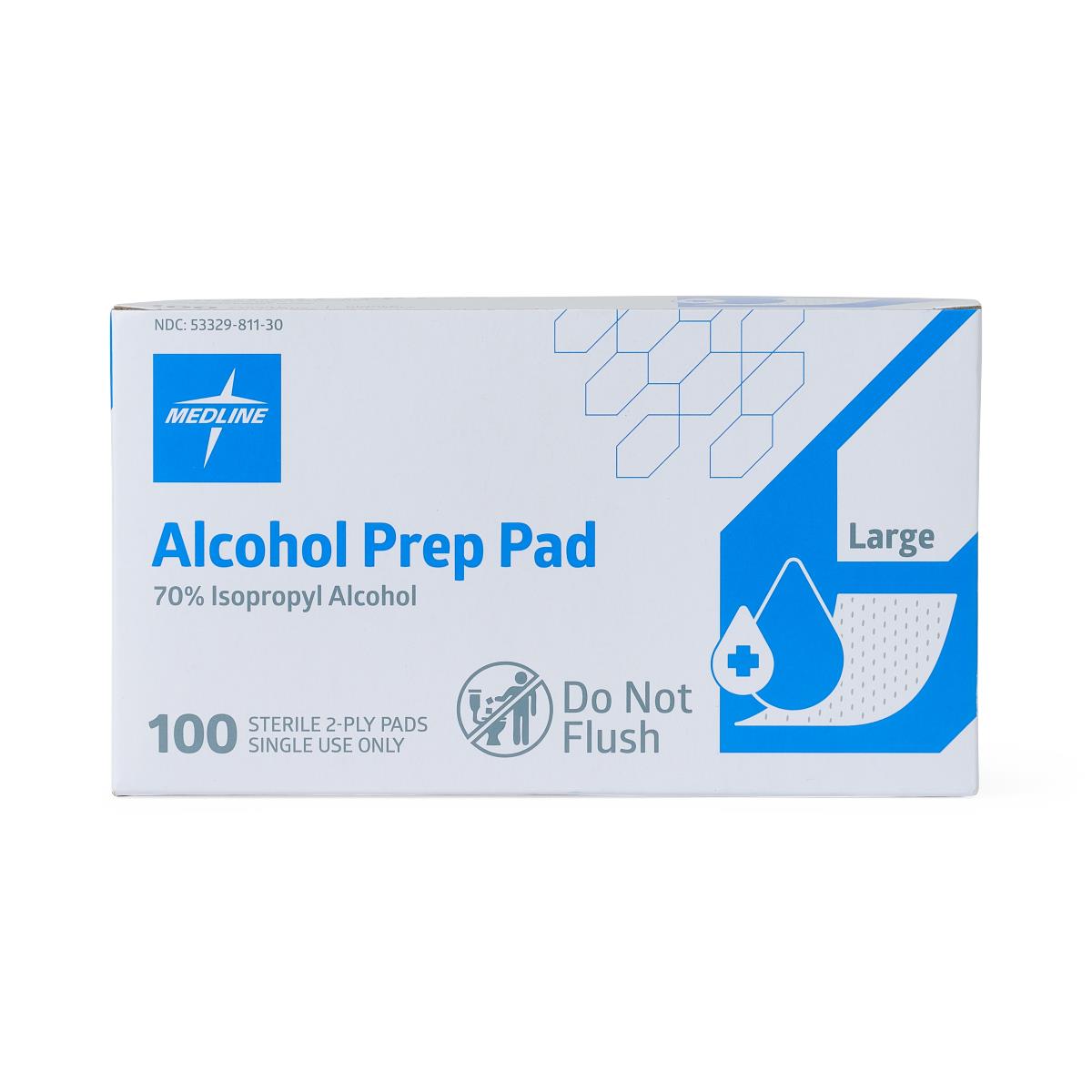 Sterile Alcohol Prep Pads Large 2-Ply