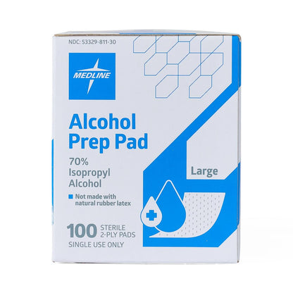 Sterile Alcohol Prep Pads Large 2-Ply