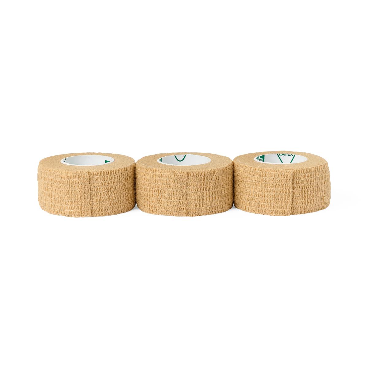 Nonsterile Self-Adherent Latex Wrap Bandage Cohesive Tan Narrow