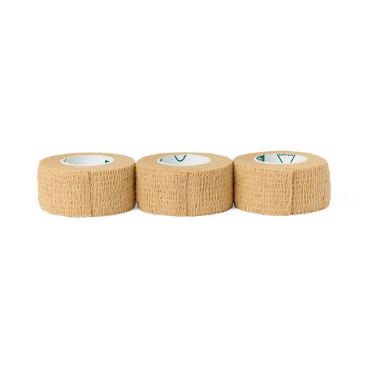 Nonsterile Self-Adherent Latex Wrap Bandage Cohesive Tan Narrow