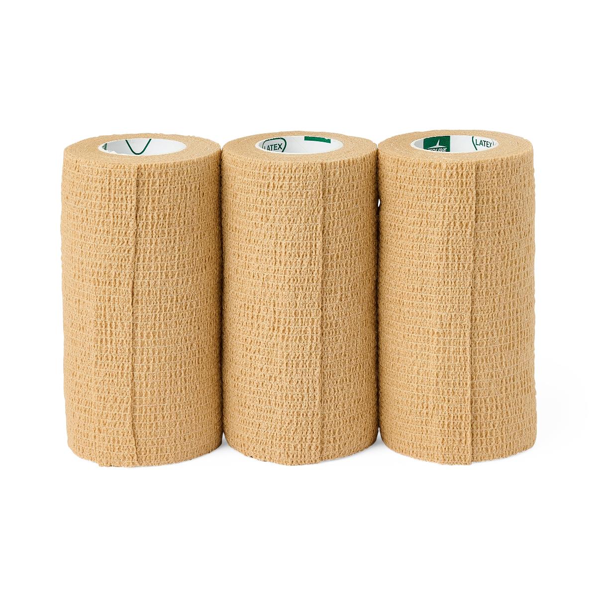 Nonsterile Self-Adherent Latex Wrap Bandage Cohesive Tan 4 x 5yd