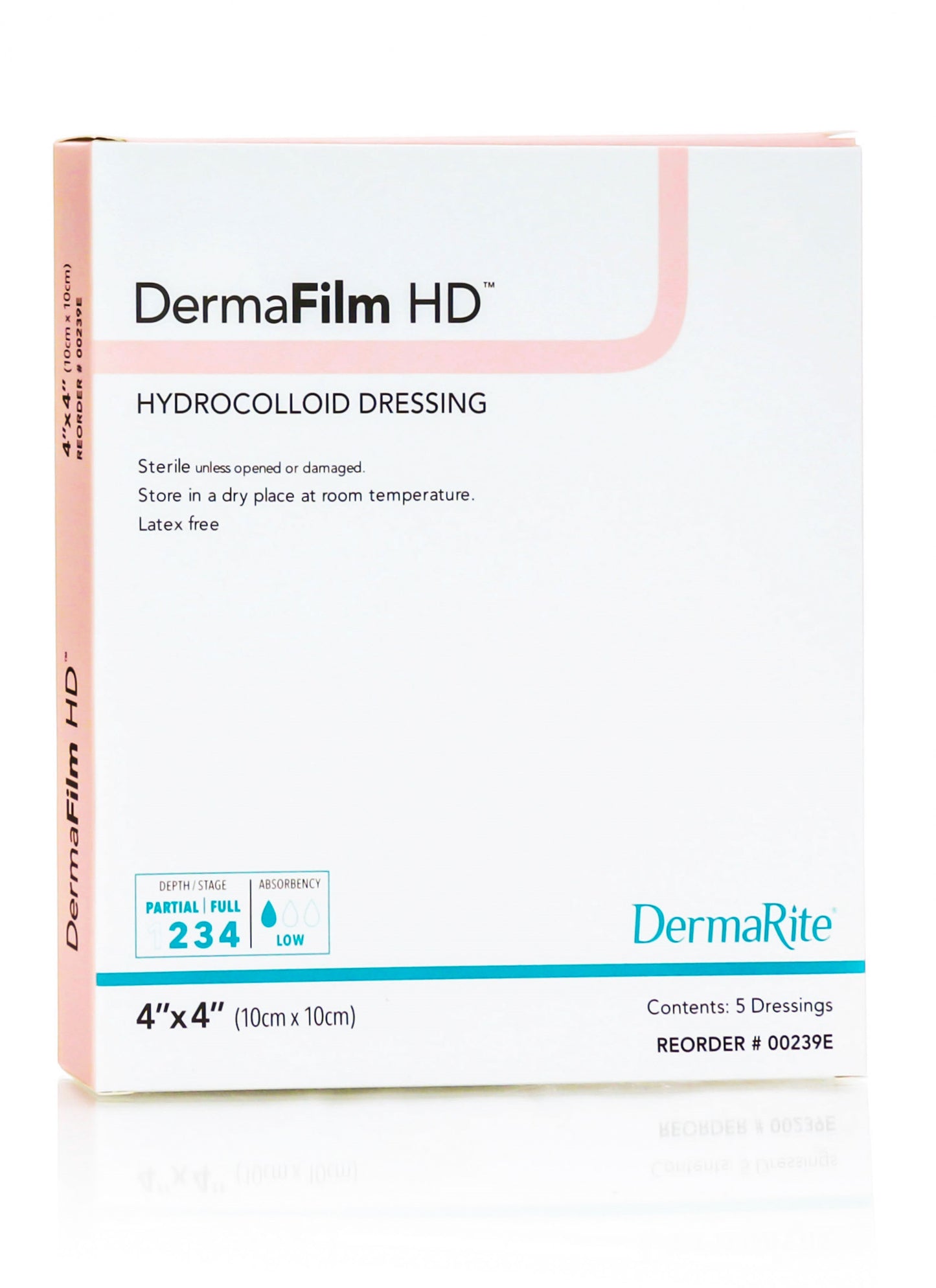 DermaFilm HD Hydrocolloid Dressing 4" x 4"