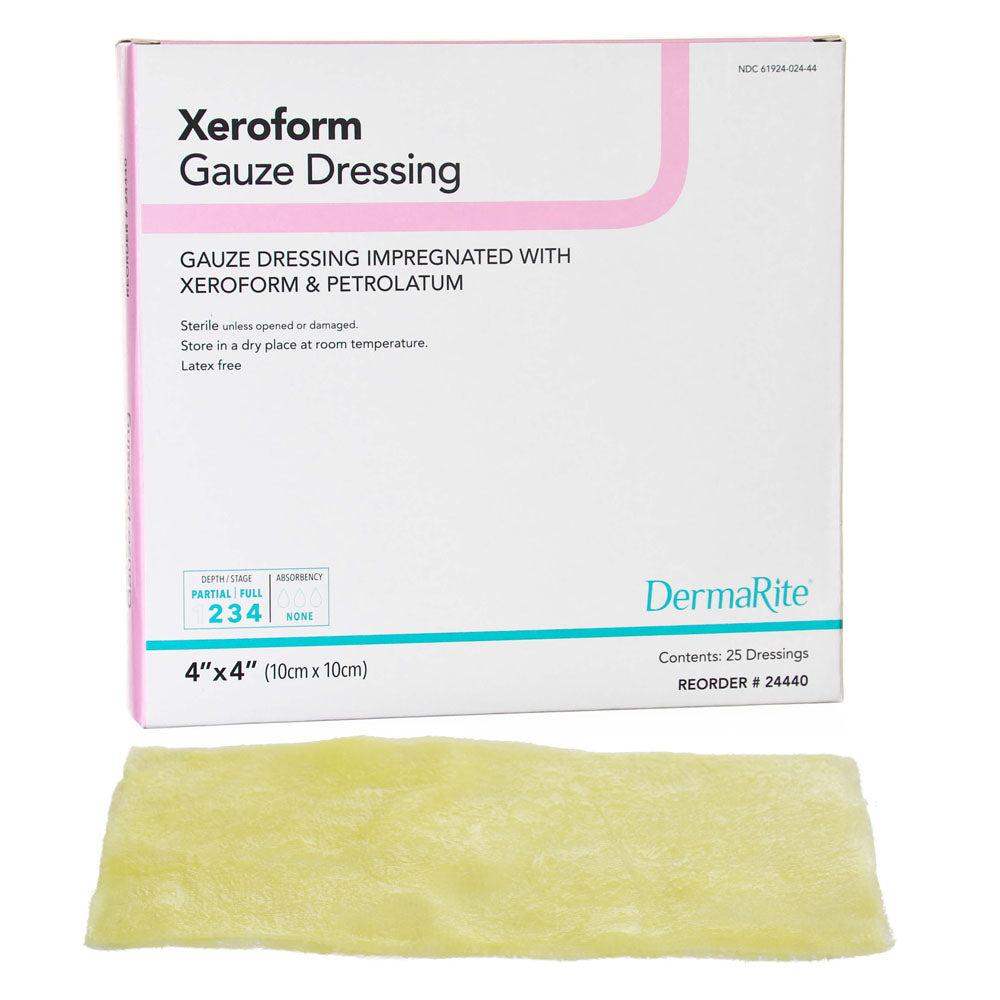Xeroform Gauze Wound Dressing, 4" x 4"