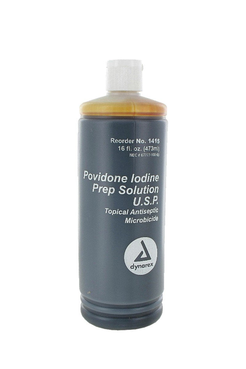 Povidone Iodine Prep Solution 10% USP 16 oz Bottle