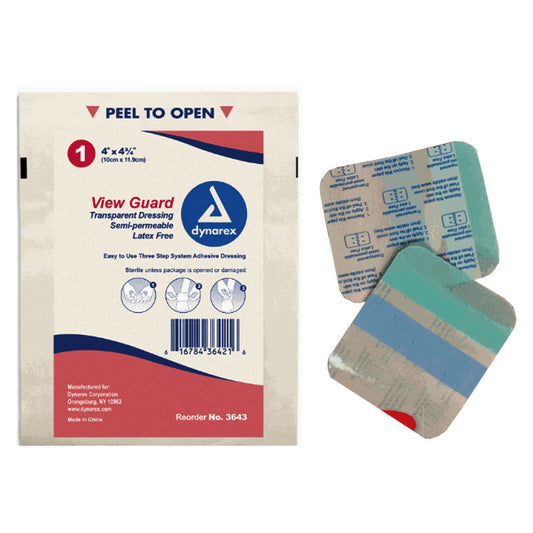 View Guard Transparent Dressing, Sterile, 4" x 4-3/4" 1ct