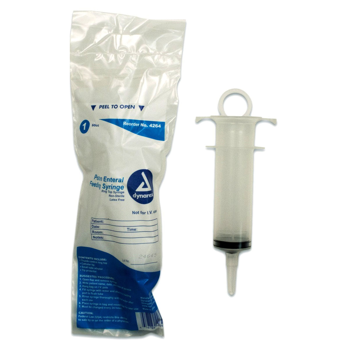 Enteral Feeding Syringe for Pole Bag, 60 mL