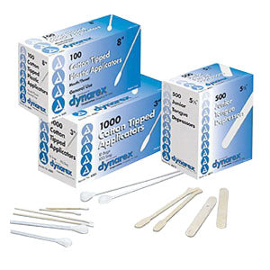 Dynarex Cotton Tip Wood Applicators Non-Sterile 6" 1000 Count