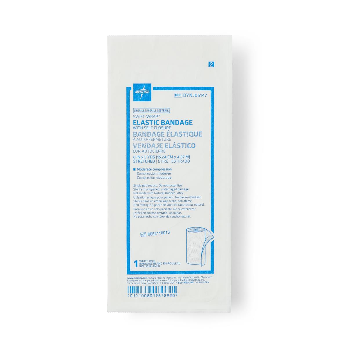 Swift-Wrap Sterile Elastic Bandages Elstc 6" x 5yd Hook & Loop