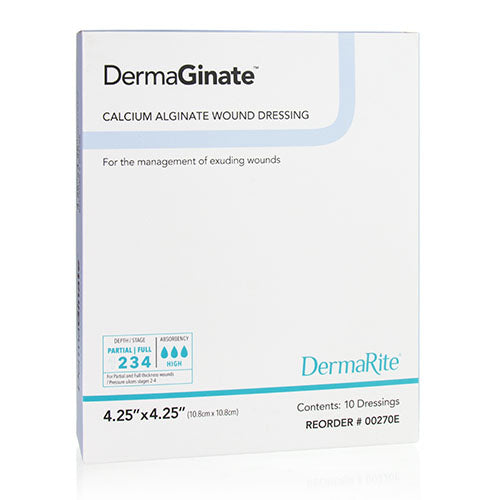 DermaGinate Calcium Alginate Wound Dressing 4.25" x 4.25"