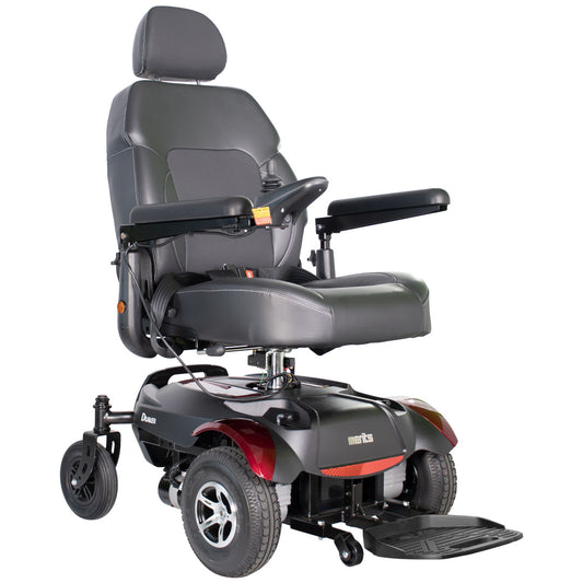 Dualer Power Wheelchair with Seat Lift RWD/FWD 300 lbs Red