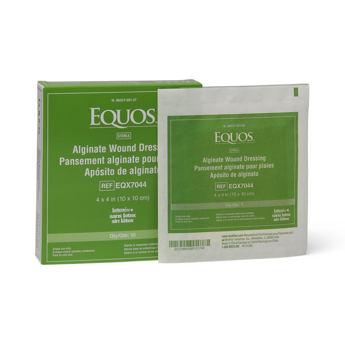 Equos Calcium Alginate Wound Dressings 4" x 4" 10ct