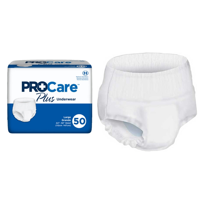 PROCare Plus Protective Underwear Large 44" - 58" 25 Count