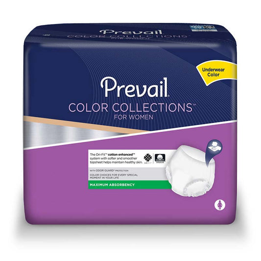 Prevail ColorCollections for Women X-Large 48" x 64" 16ct