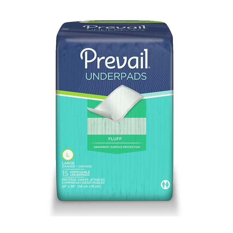Prevail Fluff Disposable Underpads 23" x 36" 15 Count