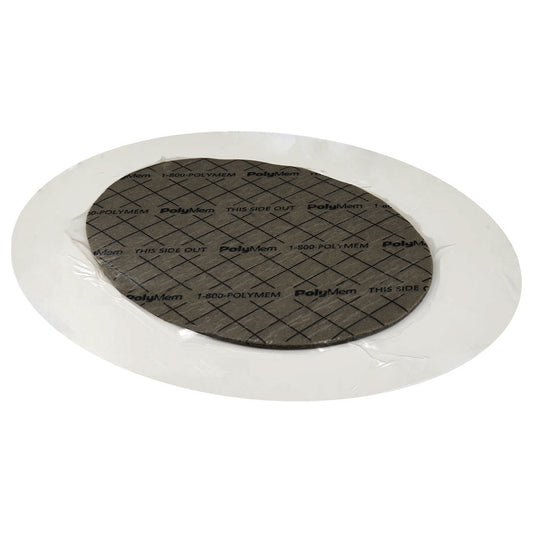 PolyMem Oval Silicone Border Silver Dressing, 6.5" x 8.2"
