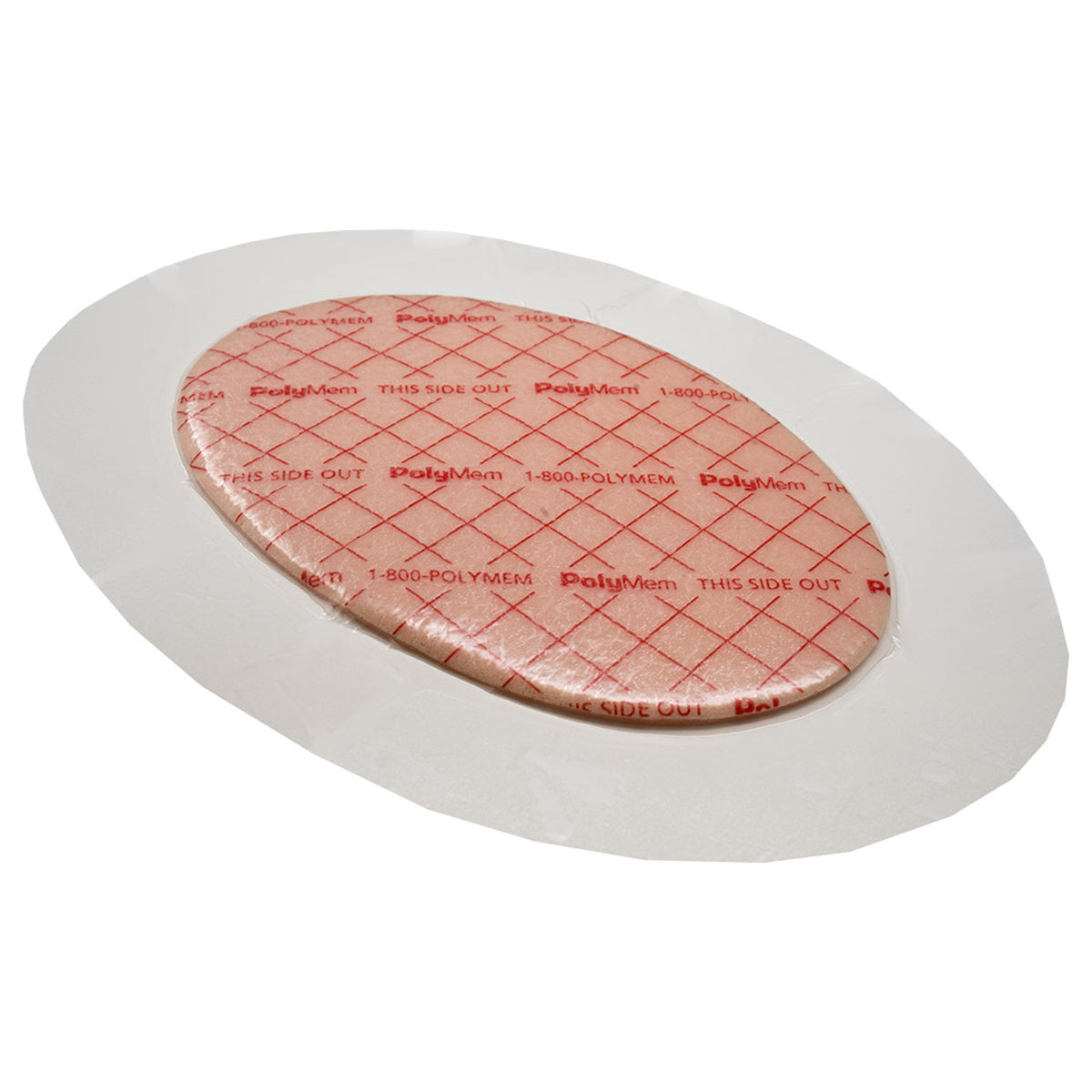 PolyMem Oval Silicone Border Dressing 6.5" x 8.2"