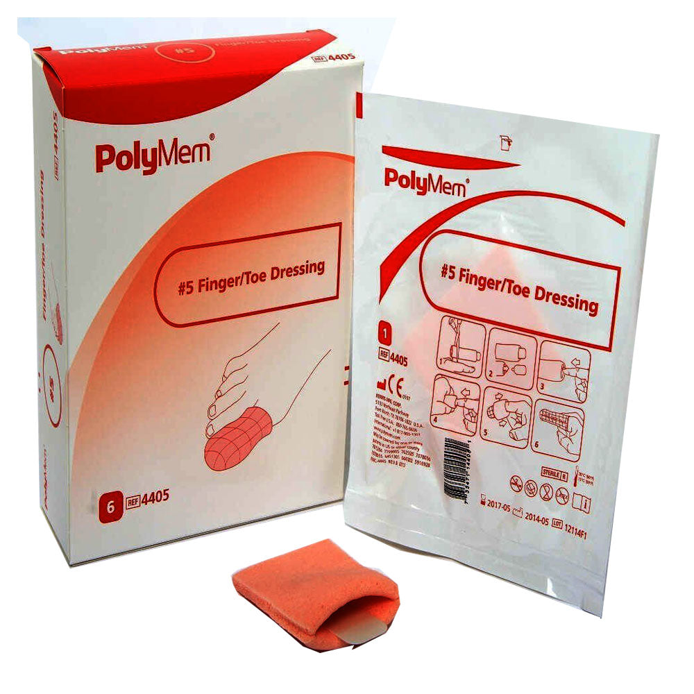 PolyMem #5 XXL Finger/Toe Dressing 6 Count