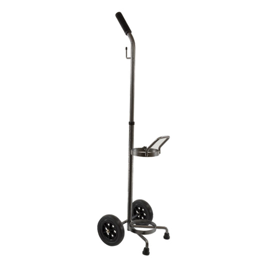 Roscoe Adjustable D or E Oxygen Cart, Silver Vein Finish, 38-1/2" - 42-1/2"