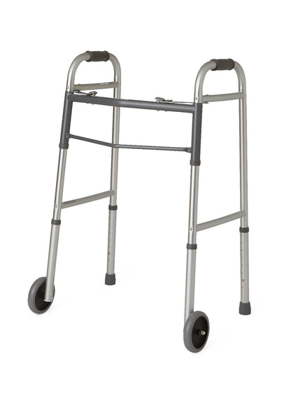 Two-Button Folding Walkers with 5" Wheels Guardian with 5in Adult