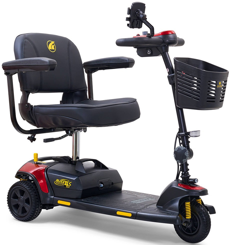 Golden Technologies Buzzaround XLS-HD 3-Wheel Heavy Duty Travel Mobility Scooter GB121