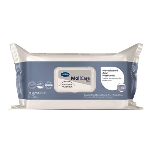 MoliCare Skin Pre-Moistened Adult Washcloth 9" x 13"