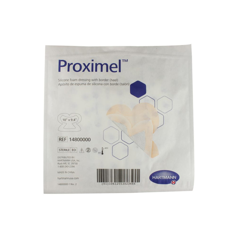 Proximel Silicone Bordered Dressing - Heel 5.5" x 5"