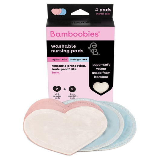 Bamboobies Washable Bamboo Rayon Nursing Pad 2 Pair Pack