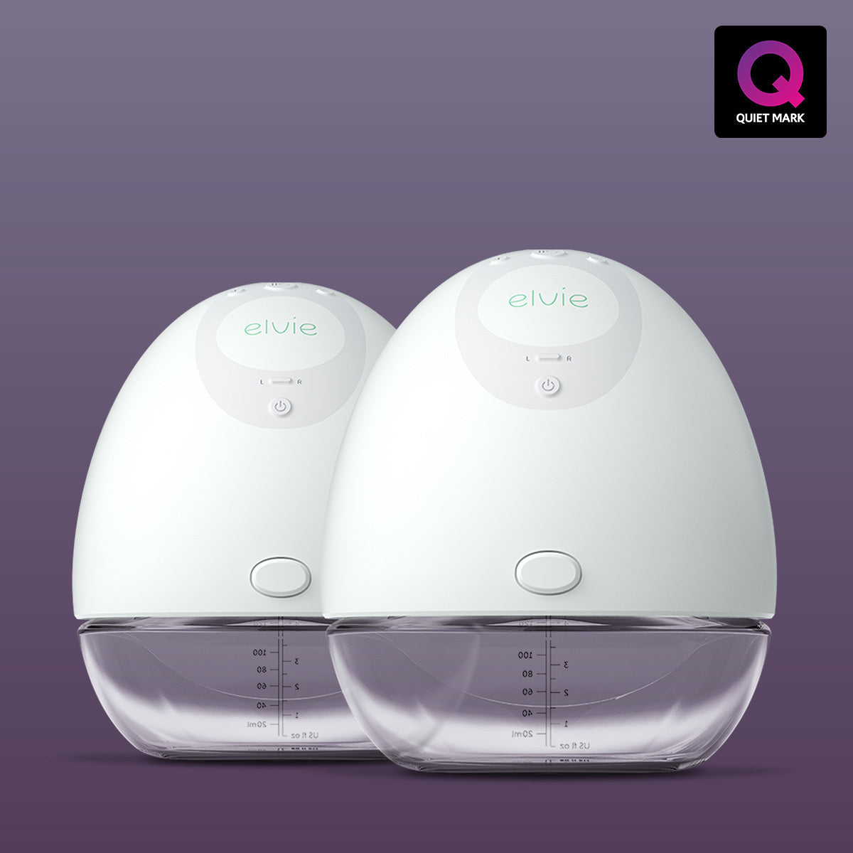 Elvie Double Electric Breast Pump with Milk Collection Inserts