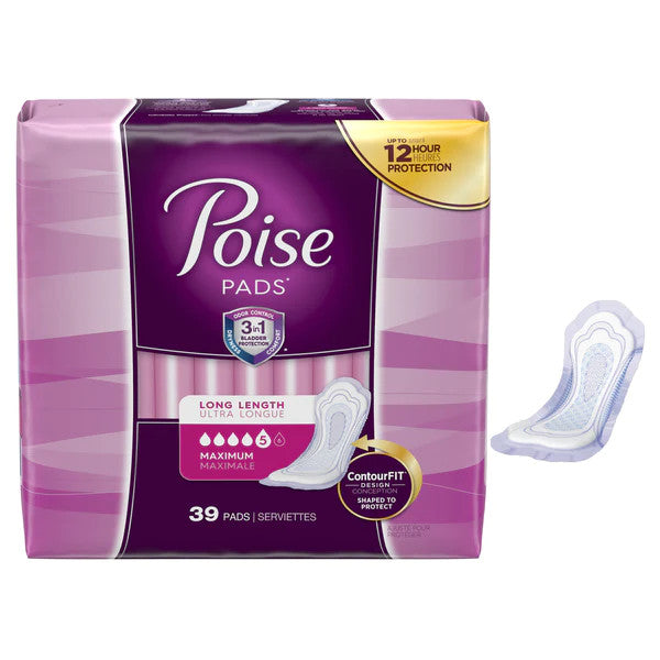 Poise Ultra Plus with Side Shields Maximum Long 14.37" L