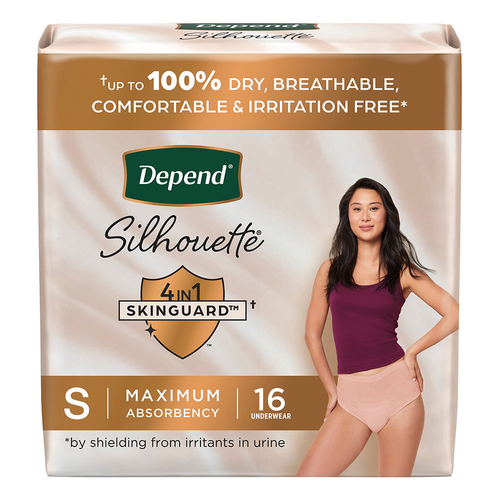 Depend Silhouette Max Absorbent Women's Underwear Pink Female Small 16 Count