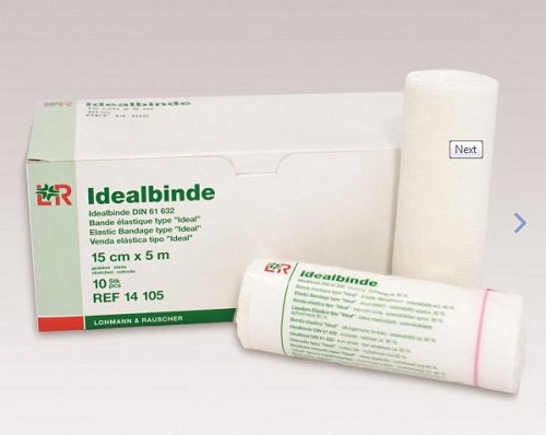 Idealbinde 100% Cotton Short Stretch Bandage 6" x 5 yd. 1ct