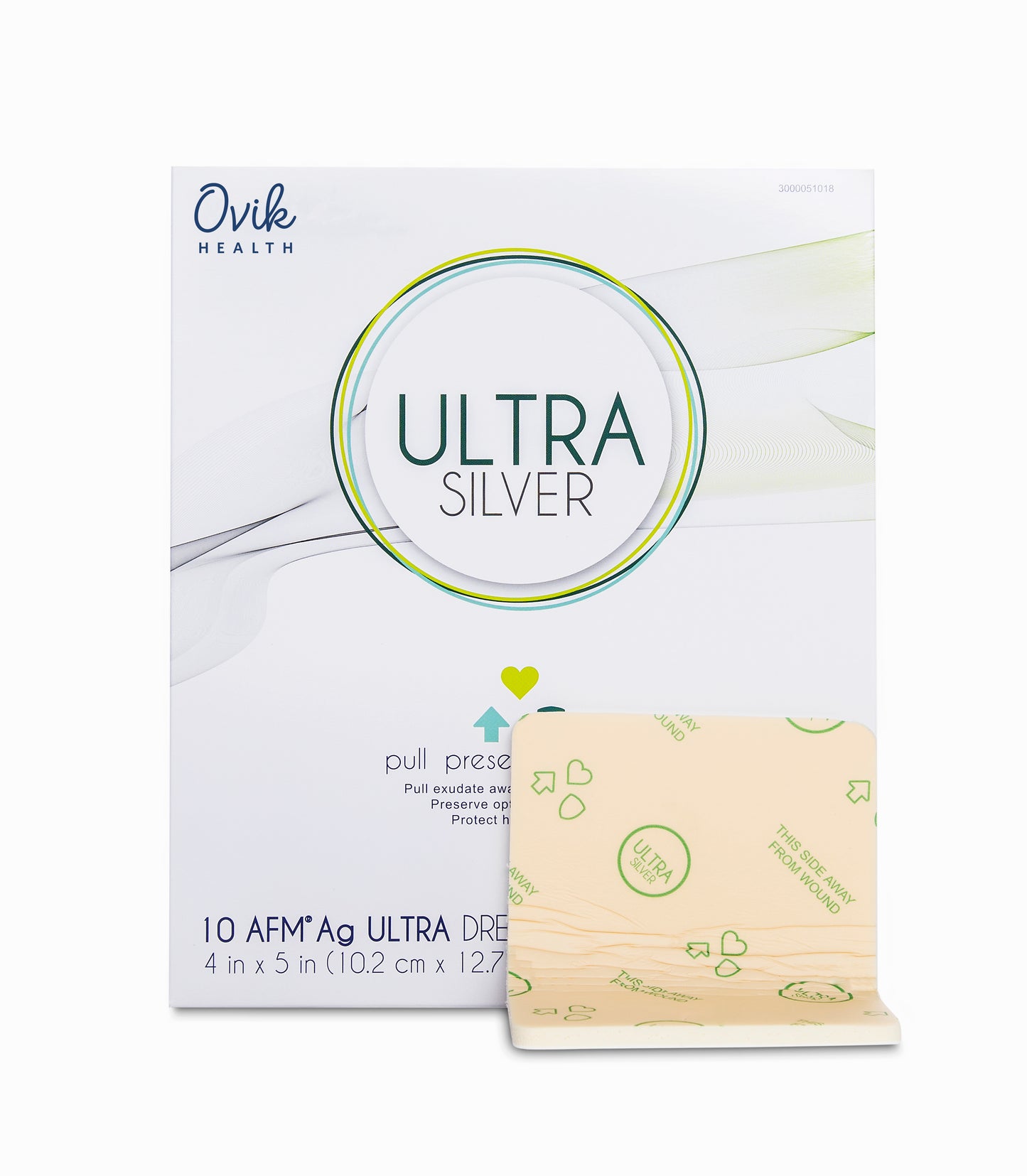 OVIK Health ULTRA Silver Foam Dressing 4" x 5"