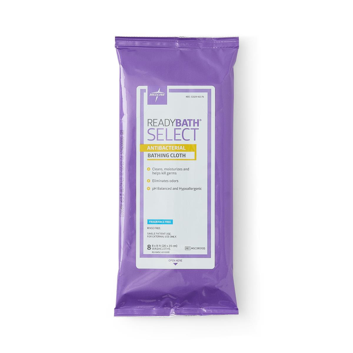 Readybath Select Medium-Weight Washcloths Antibac Frag Free 8