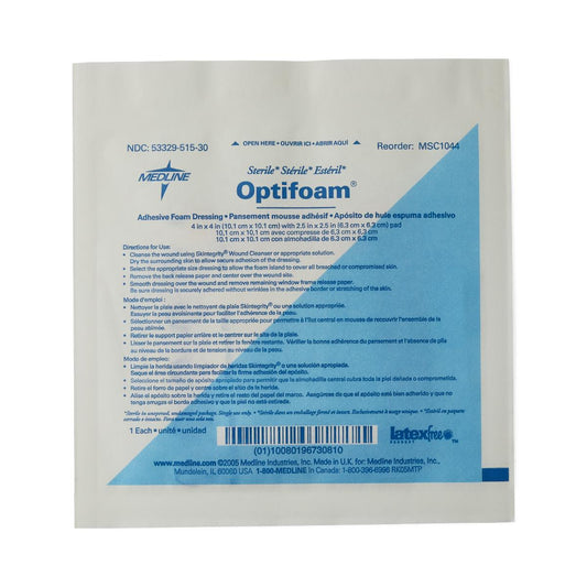 Optifoam Adhesive Foam Wound Dressing 4 IN x 4 IN