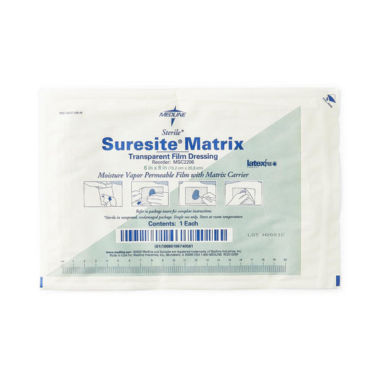 Suresite Matrix Transparent Film Dressing 6" x 8"