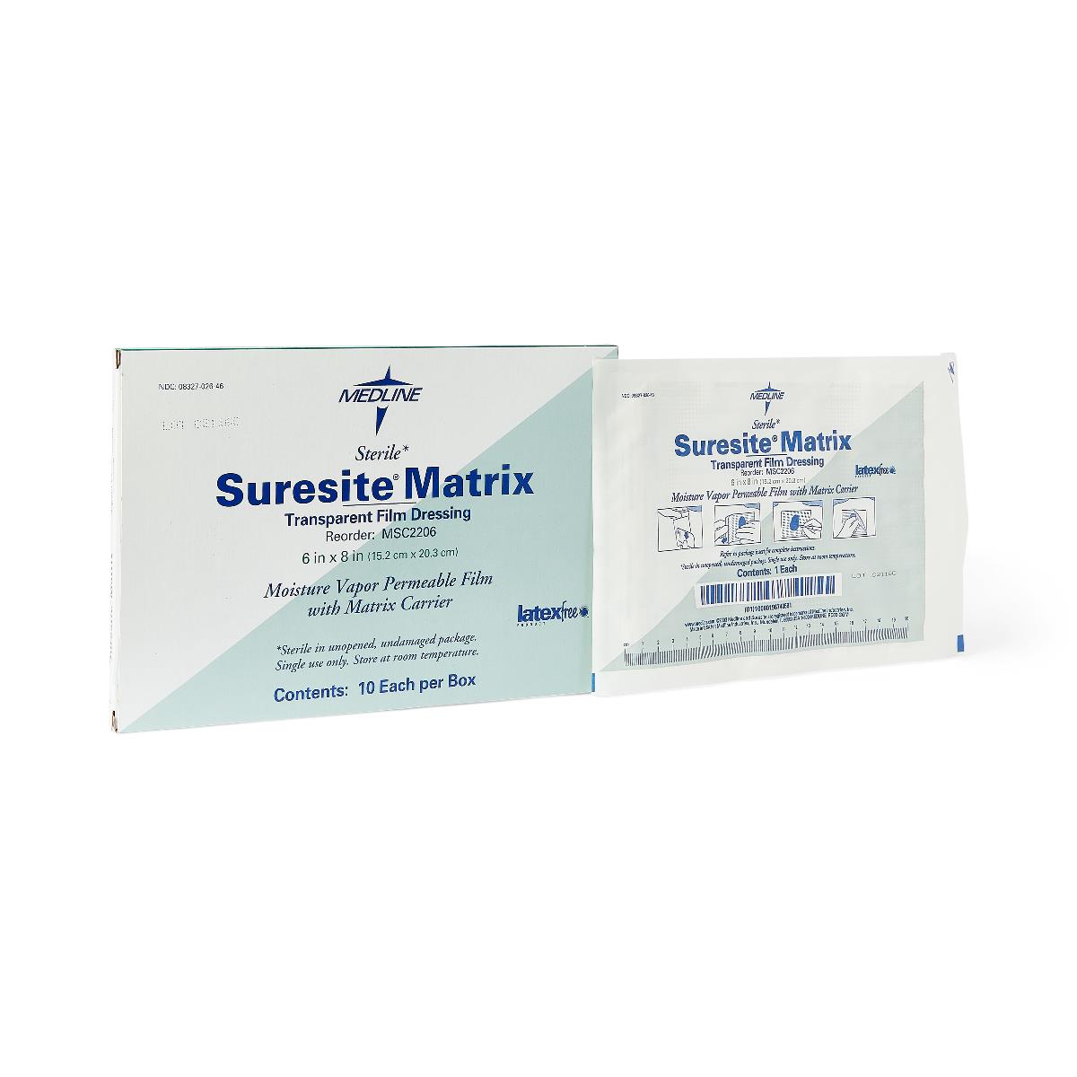 Suresite Matrix Transparent Film Dressing 6" x 8"