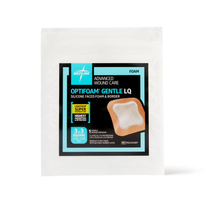 Optifoam Gentle LQ Silicone-Faced Foam Dressings Liquitrap Bordered