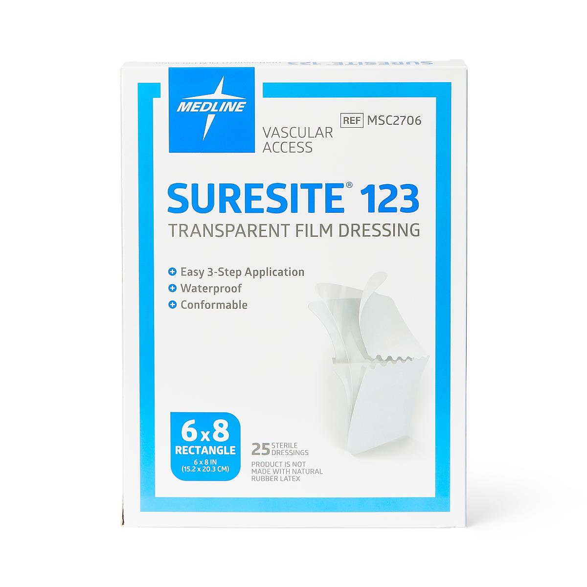 Suresite 123 Transparent Film Dressing 6" x 8"