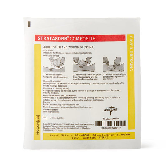 Stratasorb Waterproof Adhesive Island Wound Dressings Composite