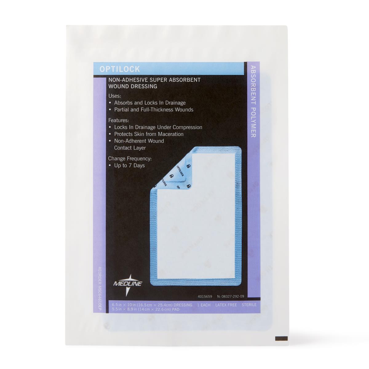 Optilock Nonadhesive Super Absorbent Wound Dressings