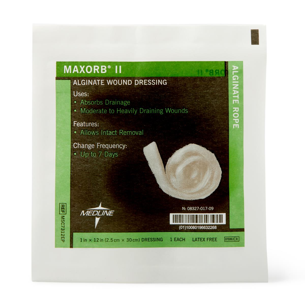 Maxorb II Alginate Dressings Rope 1" x 12"